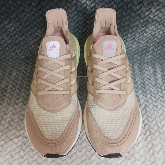 Adidas UltraBoost 21 Women's Athletic Running Shoes Pink Beige White Size 11 - Picture 5 of 15